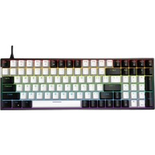 Gaman Jedel 100 Tuşu Rgb Gaming Mekanik Klavye Oyuncu Klavyesi Uzun Ömürlü Blue Switch KL160