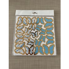 Zuzu Pasta Malzemeleri Pasta Dekor Kağıt Kelebekler 6’lı Paket