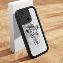 HONTINGA Xiaomi Redmi 10C ile Uyumlu Kılıfı Düşüme Önleyici Basitlik Anti Düşme Kamera Korumali Güzel Hayvan Siyah Desen Yumuşak Silikon Telefon Kılıfı Kadın ve Erkek Için Uygundur K2-0252