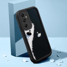 HONTINGA Samsung Galaxy A05S ile Uyumlu Kılıfı Düşüme Önleyici Basitlik Anti Düşme Kamera Korumali Güzel Hayvan Siyah Desen Yumuşak Silikon Telefon Kılıfı Kadın ve Erkek Için Uygundur K2-0252