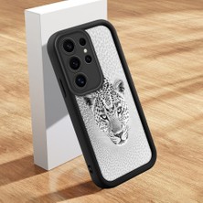 HONTINGA Samsung Galaxy S25 Ultra ile Uyumlu Kılıfı Düşüme Önleyici Basitlik Anti Düşme Kamera Korumali Güzel Hayvan Siyah Desen Yumuşak Silikon Telefon Kılıfı Kadın ve Erkek Için Uygundur K2-0252