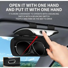 Lumaks Araba Güneşlik Gözlük Tutucu Araba Güneşlik Gözlük Kabı Siyah