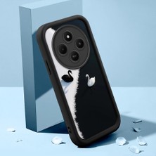 HONTINGA Xiaomi Redmi A4 ile Uyumlu Kılıfı Düşüme Önleyici Basitlik Anti Düşme Kamera Korumali Güzel Hayvan Siyah Desen Yumuşak Silikon Telefon Kılıfı Kadın ve Erkek Için Uygundur K2-0252