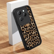 HONTINGA Infinix Hot 40 ile Uyumlu Kılıfı Düşüme Önleyici Basitlik Anti Düşme Kamera Korumali Pardalı Kalp Siyah Desen Yumuşak Silikon Telefon Kılıfı Kadın ve Erkek Için Uygundur K2-0250