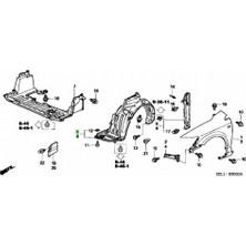 TŞT Honda City Ön Çamurluk Davlumbazı Sağ 2004- (Oem No:  74101SELT10)