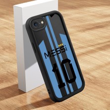 HONTINGA iPhone 8 ile Uyumlu Kılıfı Düşüme Önleyici Basitlik Anti Düşme Kamera Korumali Futbol Yıldızı Siyah Desen Yumuşak Silikon Telefon Kılıfı Kadın ve Erkek Için Uygundur K2-0253