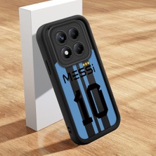 HONTINGA Xiaomi Redmi Note 14 Pro ile Uyumlu Kılıfı Düşüme Önleyici Basitlik Anti Düşme Kamera Korumali Futbol Yıldızı Siyah Desen Yumuşak Silikon Telefon Kılıfı Kadın ve Erkek Için Uygundur K2-0253