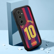 HONTINGA Samsung Galaxy A35 ile Uyumlu Kılıfı Düşüme Önleyici Basitlik Anti Düşme Kamera Korumali Futbol Yıldızı Siyah Desen Yumuşak Silikon Telefon Kılıfı Kadın ve Erkek Için Uygundur K2-0253