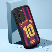HONTINGA Samsung Galaxy S22 ile Uyumlu Kılıfı Düşüme Önleyici Basitlik Anti Düşme Kamera Korumali Futbol Yıldızı Siyah Desen Yumuşak Silikon Telefon Kılıfı Kadın ve Erkek Için Uygundur K2-0253