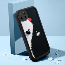HONTINGA Realme C25S ile Uyumlu Kılıfı Düşüme Önleyici Basitlik Anti Düşme Kamera Korumali Güzel Hayvan Siyah Desen Yumuşak Silikon Telefon Kılıfı Kadın ve Erkek Için Uygundur K2-0252