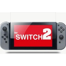 Crk Tech Nintendo Switch 2 Uyumlu 9h Sertlikte Darbe Emici Temperli Kırılmaz Cam Ekran Koruyucu - Güçlendirilmiş Safir Katman