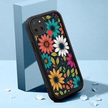 HONTINGA Realme C25 ile Uyumlu Kılıfı Düşüme Önleyici Basitlik Anti Düşme Kamera Korumali Güzel Çiçekler Siyah Desen Yumuşak Silikon Telefon Kılıfı Kadın ve Erkek Için Uygundur K2-0249