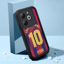 HONTINGA Tecno Spark 20 ile Uyumlu Kılıfı Düşüme Önleyici Basitlik Anti Düşme Kamera Korumali Futbol Yıldızı Siyah Desen Yumuşak Silikon Telefon Kılıfı Kadın ve Erkek Için Uygundur K2-0253