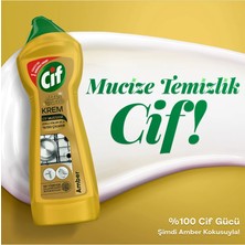 Cif Krem Yüzey Temizleyici Altın Işıltısı Amber Kokulu 750 ml