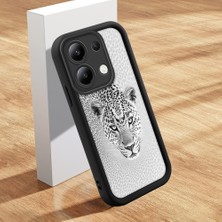 HONTINGA Xiaomi Redmi Note 13 ile Uyumlu Kılıfı Düşüme Önleyici Basitlik Anti Düşme Kamera Korumali Güzel Hayvan Siyah Desen Yumuşak Silikon Telefon Kılıfı Kadın ve Erkek Için Uygundur K2-0252