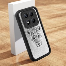 HONTINGA Xiaomi Redmi Note 14 Pro ile Uyumlu Kılıfı Düşüme Önleyici Basitlik Anti Düşme Kamera Korumali Güzel Hayvan Siyah Desen Yumuşak Silikon Telefon Kılıfı Kadın ve Erkek Için Uygundur K2-0252