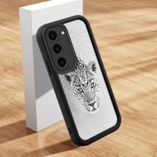 HONTINGA Samsung Galaxy S23 ile Uyumlu Kılıfı Düşüme Önleyici Basitlik Anti Düşme Kamera Korumali Güzel Hayvan Siyah Desen Yumuşak Silikon Telefon Kılıfı Kadın ve Erkek Için Uygundur K2-0252