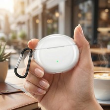 Caseonn Huawei Freebuds 5i/huawei Freebuds 6i Kılıf Askı Aparatlı Transparan Silikon Şeffaf