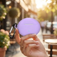 Caseonn Huawei Freebuds 5i/huawei Freebuds 6i Kılıf Askı Aparatlı Mat Silikon Lila