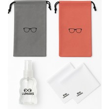 Lumaks Gözlük Temizlik Seti Mikrofiber Kılıf Temizlik Bezi Gözlük Temizleme Spreyi Gözlük Bakım Seti
