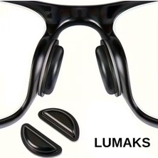 Lumaks Ortopedik Silikon Gözlük Burunluğu Kaydırmaz Kendinden Yapışkanlı Yumuşak Burun Pedi Siyah (1 Çift)
