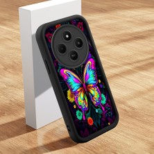 HONTINGA Xiaomi Redmi 14C 4g ile Uyumlu Kılıfı Düşüme Önleyici Basitlik Anti Düşme Kamera Korumali Güzel Kelebek Siyah Desen Yumuşak Silikon Telefon Kılıfı Kadın ve Erkek Için Uygundur K2-0251