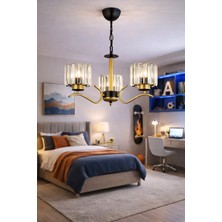 ESSLİGHT AYLA 3 LÜ SARKIT AVİZE KRİSTAL TAŞLI MODERN DEKORATİF AYDINLATMA