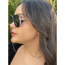 Lumaks Gözlük Zinciri Düz Gümüş