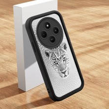 HONTINGA Xiaomi Redmi 14C ile Uyumlu Kılıfı Düşüme Önleyici Basitlik Anti Düşme Kamera Korumali Güzel Hayvan Siyah Desen Yumuşak Silikon Telefon Kılıfı Kadın ve Erkek Için Uygundur K2-0252