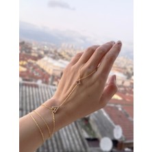 Mistik Silver 925 Ayar Beyaz Zirkon Taşlı El Yapımı Gümüş Şahmeran Bileklik – Ayarlanabilir Şıklık - Gold Renk