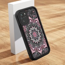 HONTINGA Xiaomi Redmi Note 10S ile Uyumlu Kılıfı Düşüme Önleyici Basitlik Anti Düşme Kamera Korumali Güzel Çiçekler Siyah Desen Yumuşak Silikon Telefon Kılıfı Kadın ve Erkek Için Uygundur K2-0249