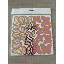 Zuzu Pasta Malzemeleri Pasta Süsleme Kağıt Kelebekler