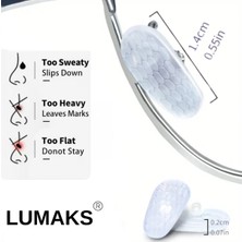 Lumaks Beyaz Kaymaz Gözlük Burun Pedi Vidalı | Terletmeyen Silikon | Gözlük Kaydırmaz Aparat (1 Çift)