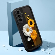 HONTINGA Samsung Galaxy A36 4g ile Uyumlu Kılıfı Düşüme Önleyici Basitlik Anti Düşme Kamera Korumali Güzel Kelebek Siyah Desen Yumuşak Silikon Telefon Kılıfı Kadın ve Erkek Için Uygundur K2-0251