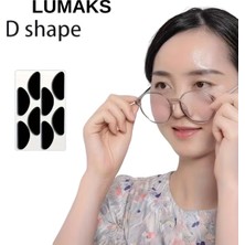 Lumaks Siyah D Tip Gözlük Burun Pedi – Kaymaz Yumuşak Burunluk, Kendinden Yapışkanlı (8 Adet)