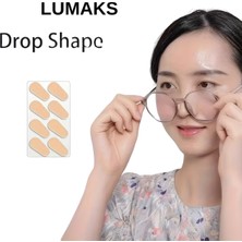 Lumaks Ten Rengi Damla Tip Gözlük Burun Pedi Kaymaz Yumuşak Burunluk Kendinden Yapışkanlı (8 Adet)