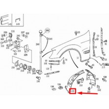 TŞT Mercedes E Class Ön Çamurluk Davlumbazı Ön Parça Sağ 1999- (Oem No:  A2206902230)