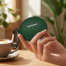 Caseonn Huawei Freebuds 5i/huawei Freebuds 6i Kılıf Askı Aparatlı Mat Silikon Koyu Yeşil