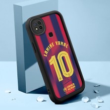 HONTINGA Xiaomi Redmi 9c ile Uyumlu Kılıfı Düşüme Önleyici Basitlik Anti Düşme Kamera Korumali Futbol Yıldızı Siyah Desen Yumuşak Silikon Telefon Kılıfı Kadın ve Erkek Için Uygundur K2-0253