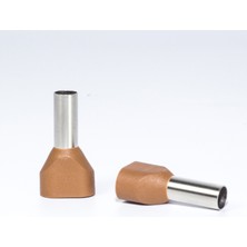 Terminalsan 2x 10.0mm Kahve Çift Girişli Izoleli Yüksük 50ADET