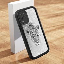 HONTINGA Samsung Galaxy M12 ile Uyumlu Kılıfı Düşüme Önleyici Basitlik Anti Düşme Kamera Korumali Güzel Hayvan Siyah Desen Yumuşak Silikon Telefon Kılıfı Kadın ve Erkek Için Uygundur K2-0252