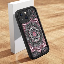 HONTINGA iPhone 15 Plus ile Uyumlu Kılıfı Düşüme Önleyici Basitlik Anti Düşme Kamera Korumali Güzel Çiçekler Siyah Desen Yumuşak Silikon Telefon Kılıfı Kadın ve Erkek Için Uygundur K2-0249