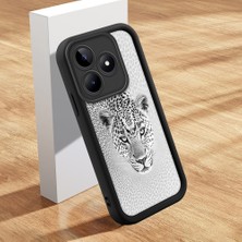 HONTINGA Realme C53 ile Uyumlu Kılıfı Düşüme Önleyici Basitlik Anti Düşme Kamera Korumali Güzel Hayvan Siyah Desen Yumuşak Silikon Telefon Kılıfı Kadın ve Erkek Için Uygundur K2-0252