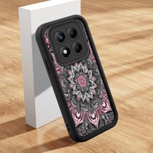 HONTINGA Xiaomi Redmi Note 14 Pro ile Uyumlu Kılıfı Düşüme Önleyici Basitlik Anti Düşme Kamera Korumali Güzel Çiçekler Siyah Desen Yumuşak Silikon Telefon Kılıfı Kadın ve Erkek Için Uygundur K2-0249