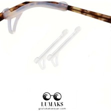 Lumaks Gözlük Sap Silikon Kulak Koruyucu Gözlük Sapı Kulak Koruyucu 1 Çift Şeffaf