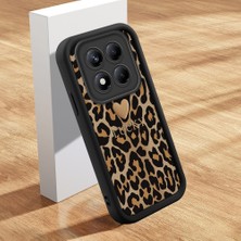 HONTINGA Xiaomi Redmi Note 14 Pro ile Uyumlu Kılıfı Düşüme Önleyici Basitlik Anti Düşme Kamera Korumali Pardalı Kalp Siyah Desen Yumuşak Silikon Telefon Kılıfı Kadın ve Erkek Için Uygundur K2-0250