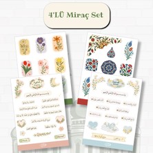 Utterly Good Ramazan Temalı 4'lü Sticker Seti | Bullet Journal | Notebook | Ajanda | Scrapbook Için Uygun Set