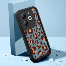 HONTINGA Tecno Spark 20C ile Uyumlu Kılıfı Düşüme Önleyici Basitlik Anti Düşme Kamera Korumali Pardalı Siyah Desen Yumuşak Silikon Telefon Kılıfı Kadın ve Erkek Için Uygundur K2-0237