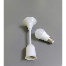 İNWATT Genel 1 Adet Tij Duy + 1 Adet LED Ampul Muhafazalı Porselen Asma Duy