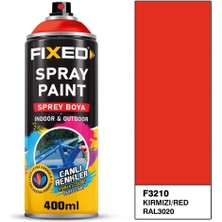 Sgs Fıxed Ral 3020 Trafik Kırmızı Akrilik Sprey Boya 400 ml F3210